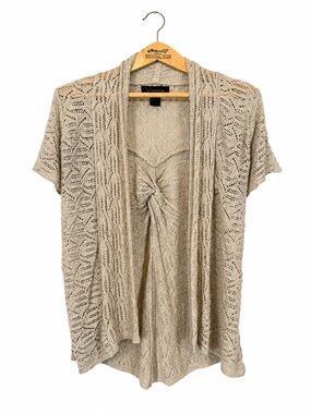 VENUE Boho Open Crochet Knit Cardigan Size M Festival Boho Cottagecore Casual